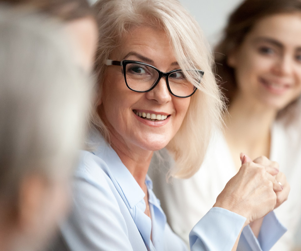 People in a business strategy meeting